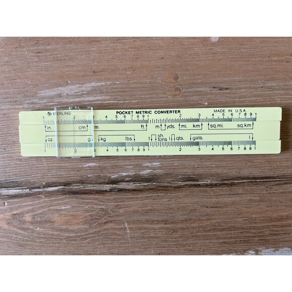 Two Slide Rulers Sterling Post Pocket Metric Converter Mechanical Calculators - Picture 4 of 6